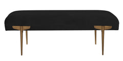 Brno Black Velvet Bench
