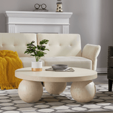 CRV Round offwhite COFFEE TABLE