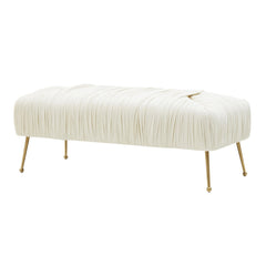 Jayla Cream Velvet Bench