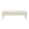 Jayla Cream Velvet Bench