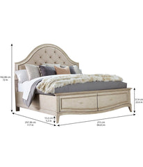 Starlite King Upholstered Panel Bed With Storage