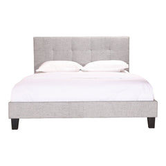 Eliza King Bed Light Grey Fabric