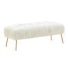 Jayla  Cream Velvet Bench