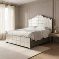 King Mirrored Panel Bed