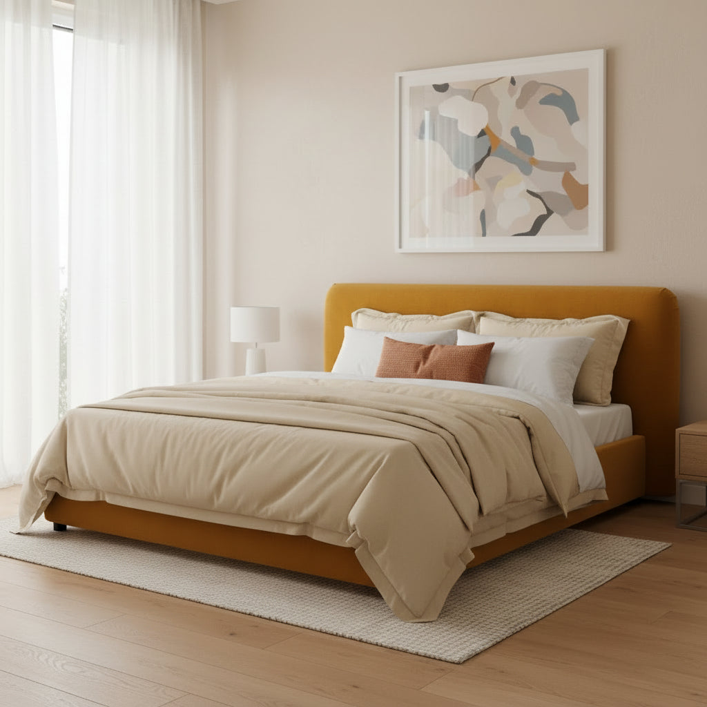 Samara Queen Bed Mustard