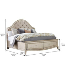 Starlite Queen Upholstered Panel Bed With Storage